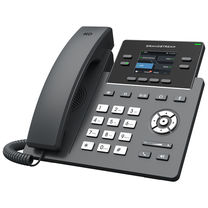 Grandstream GRP2612G IP Phone with 4 Lines, Gigabit PoE, & HD Audio for Business IP Phone GrandStream