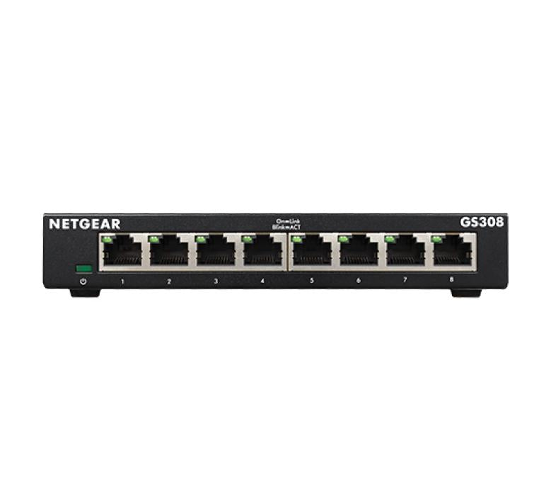 Netgear GS308-300UKS 8-Port Gigabit Ethernet SOHO Unmanaged Switch Network Switch Netgear