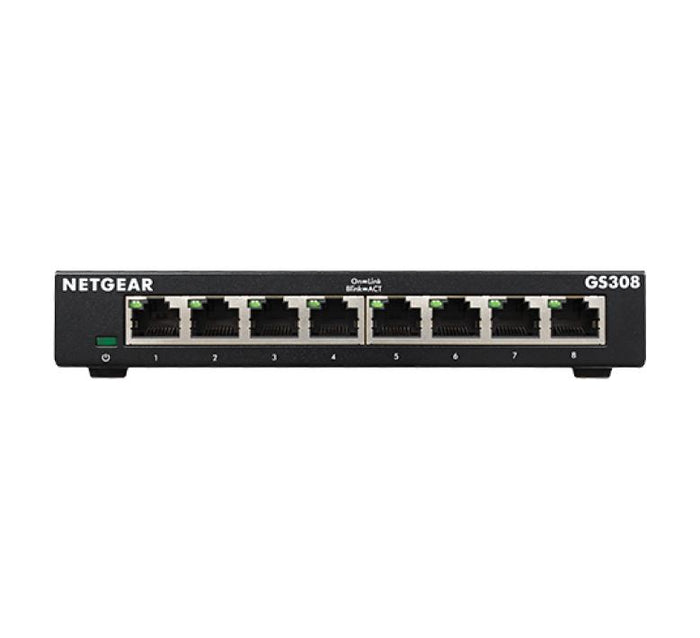 Netgear GS308-300UKS 8-Port Gigabit Ethernet SOHO Unmanaged Switch Network Switch Netgear