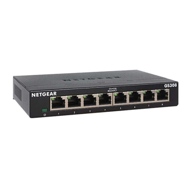 Netgear GS308-300UKS 8-Port Gigabit Ethernet SOHO Unmanaged Switch Network Switch Netgear
