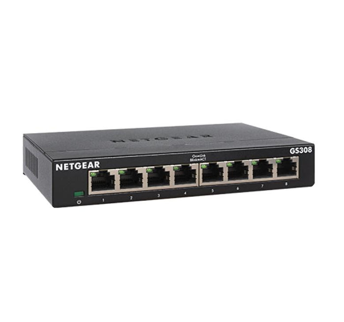 Netgear GS308-300UKS 8-Port Gigabit Ethernet SOHO Unmanaged Switch Network Switch Netgear