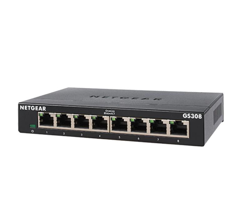 Netgear GS308-300UKS 8-Port Gigabit Ethernet SOHO Unmanaged Switch Network Switch Netgear