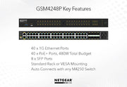 Netgear GSM4248P-100EUS 40x1G PoE+ 480W and 8xSFP Managed Switch Network Switch Netgear