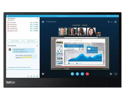 Lenovo 61DDUAT6UK ThinkVision M14 14" 60Hz Full HD USB-C Mobile Monitor Lenovo Monitors Lenovo