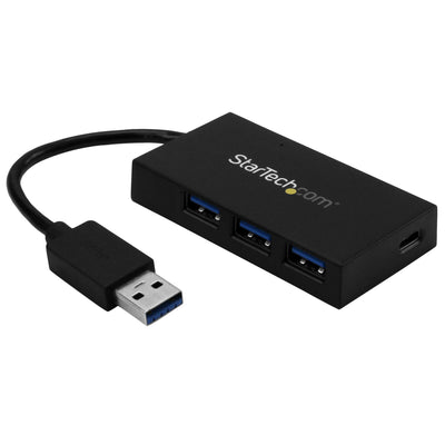 StarTech HB30A3A1CFB 4 Port USB 3.0 Hub - USB Type-A Hub with 1x USB-C & 3x USB-A Ports (SuperSpeed 5Gbps) - USB Bus Powered - USB 3.2 Gen 1 Adapter Hub - Portable/Laptop USB Hub Startech USB Hubs Startech