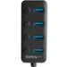 StarTech HB30A4AIB 4 Port USB 3.0 Hub - USB-A to 4x USB 3.0 Type-A with Individual On/Off Port Switches