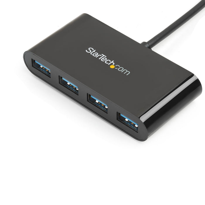 Startech HB30C4AB 4-Port USB-C Hub - USB-C to 4x USB-A - USB 3.0 Hub - 5Gbps - Bus Powered