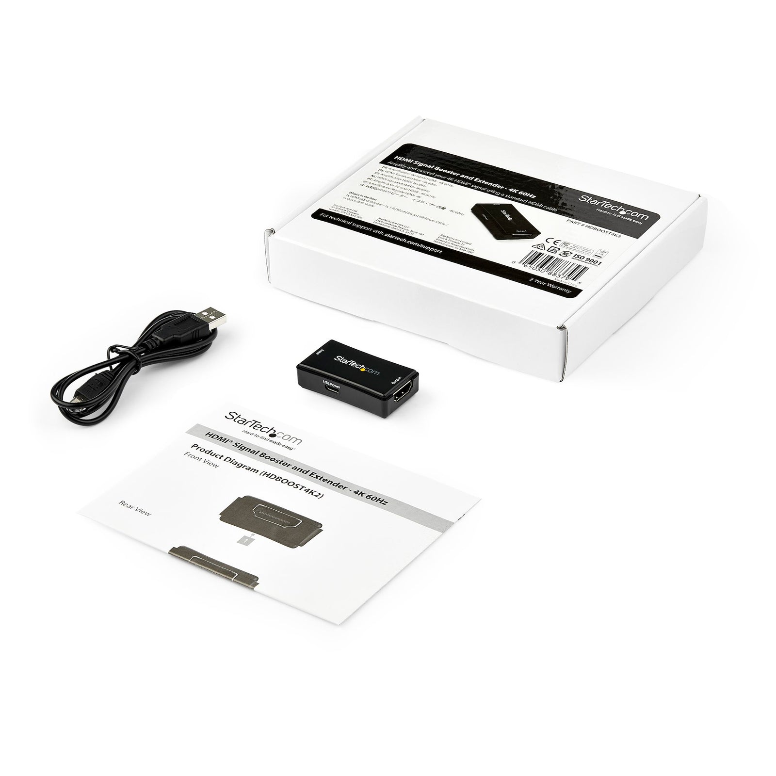 StarTech HDBOOST4K2 45 ft. (14 m) HDMI Signal Booster - 4K 60Hz AV Extender Startech