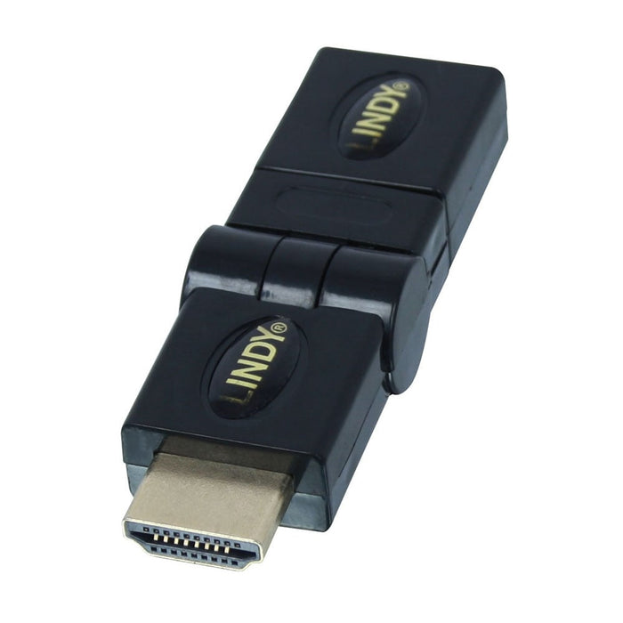 Lindy HDMI 360 Degree Adapter, HDMI Male to Female | 41096 Cable Gender Changers Lindy