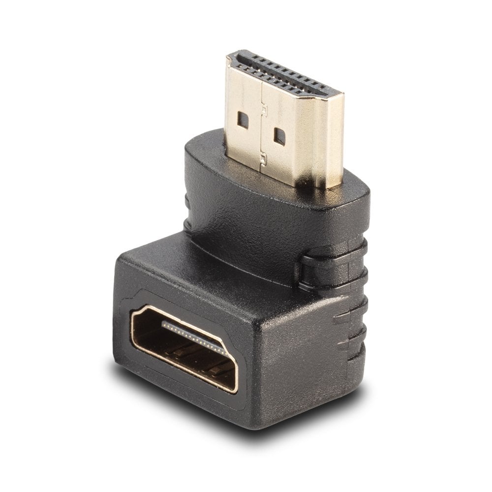 Lindy HDMI Female to HDMI Male 90 Degree Right Angle Adapter - Down | 41085 Adapter / Converter Lindy
