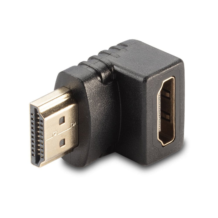 Lindy HDMI Female to HDMI Male 90 Degree Right Angle Adapter - Down | 41085 Cable Gender Changers Lindy