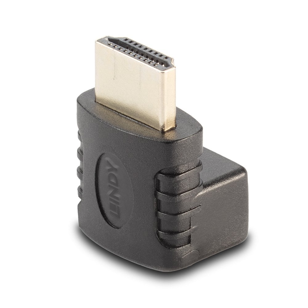 Lindy HDMI Female to HDMI Male 90 Degree Right Angle Adapter - Down | 41085 Adapter / Converter Lindy