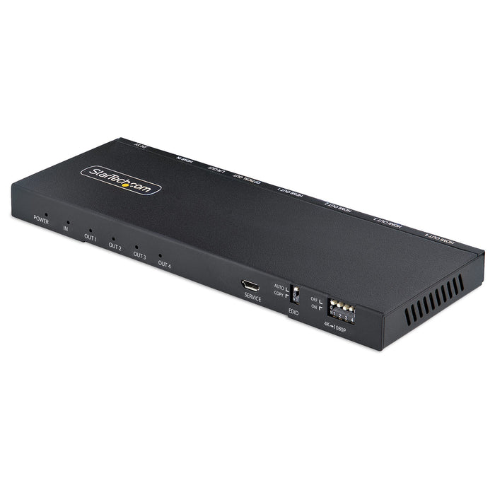 StarTech HDMI-SPLITTER-44K60S 4-Port HDMI Splitter, 4K 60Hz HDMI 2.0 Video, 4K HDMI Splitter