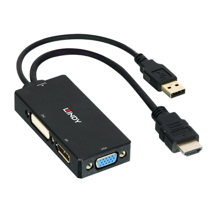 Lindy HDMI to DisplayPort, DVI-D & VGA Converter | 38182 Adapter / Converter Lindy