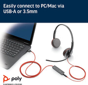 Poly 3325 Wired Black Headset Headset Poly