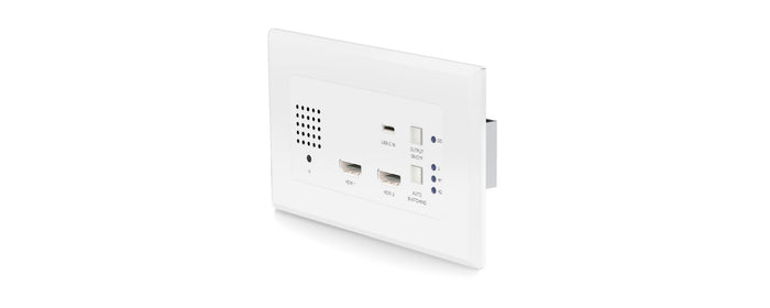 BluStream 2 x HDMI & 1 x USB-C Wall Plate HDBaseT™ Transmitter | HEX31WPW-TX AV Extender BluStream