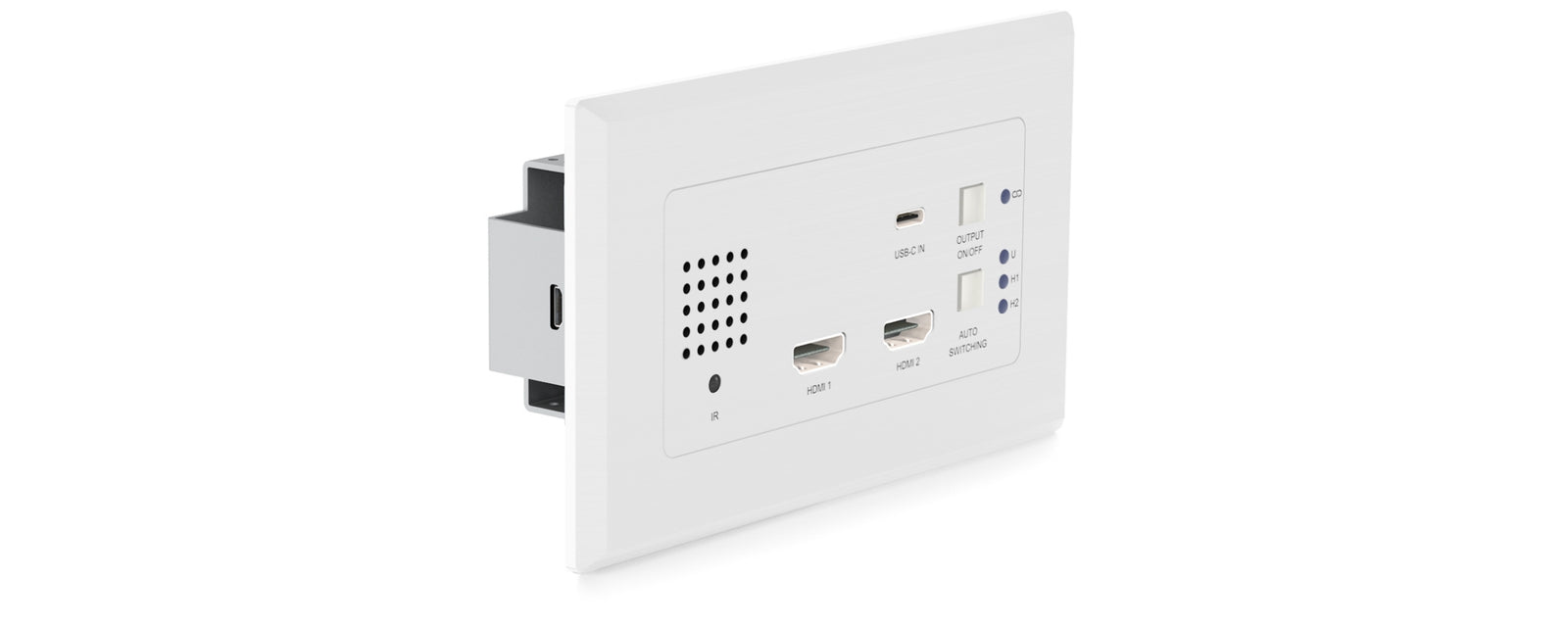 BluStream 2 x HDMI & 1 x USB-C Wall Plate HDBaseT™ Transmitter | HEX31WPW-TX AV Extender BluStream