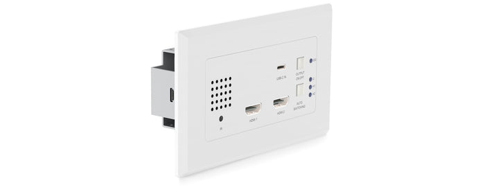 BluStream 2 x HDMI & 1 x USB-C Wall Plate HDBaseT™ Transmitter | HEX31WPW-TX AV Extender BluStream