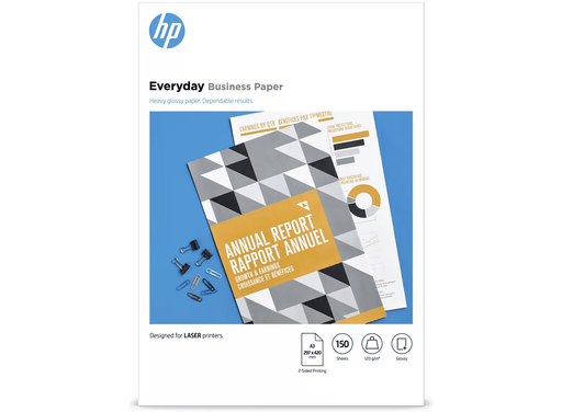 HP Laser Everyday Business Paper – A3, Glossy, 120gsm