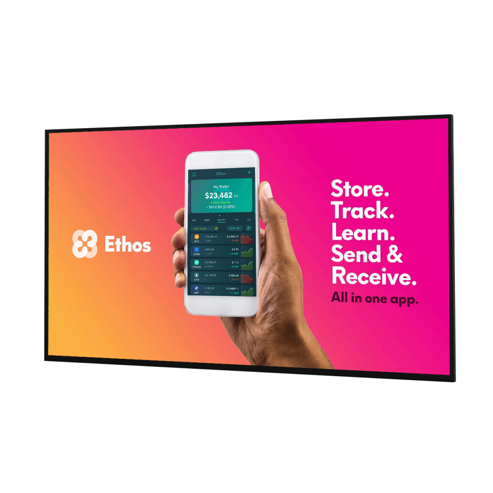 43” High Vibrance Android Advertising Display Screen | 700 cd/m2 Brightness High Brightness Digital Signage ScreenMoove