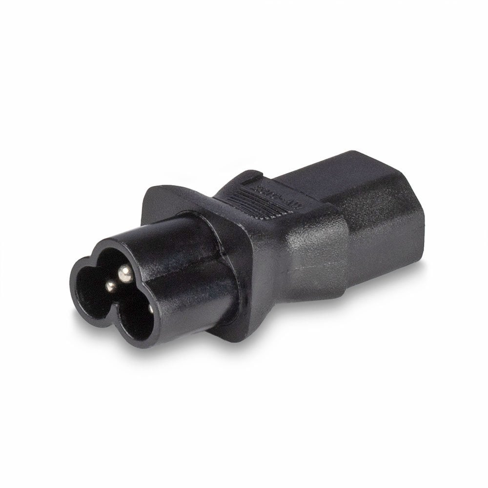 Lindy IEC C6 Cloverleaf Socket To IEC C13 3 Pin Plug Adapter | 30450 Adapter / Converter Lindy