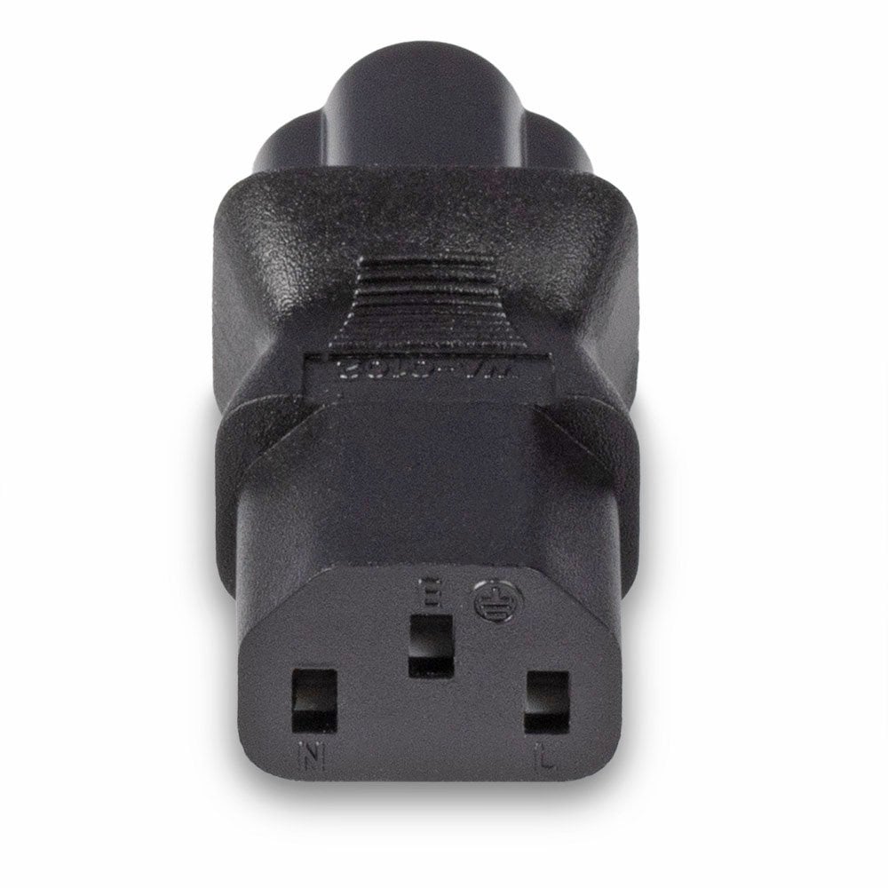 Lindy IEC C6 Cloverleaf Socket To IEC C13 3 Pin Plug Adapter | 30450 Adapter / Converter Lindy