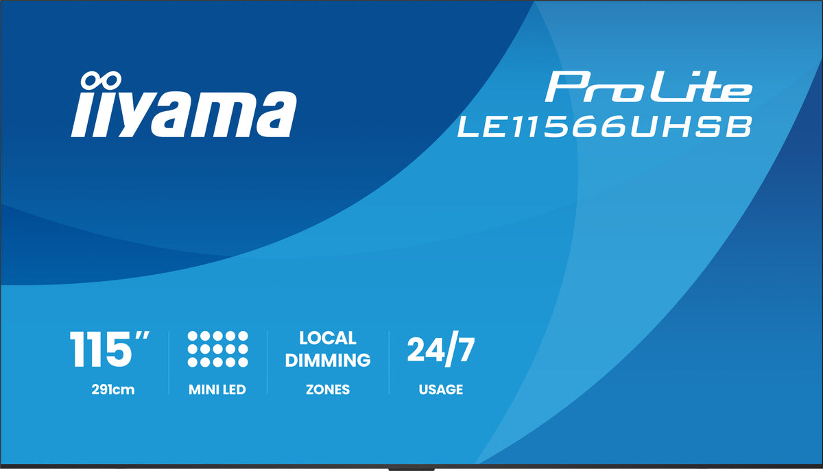 iiyama ProLite LE11566UHSB-B1AG 115" 4K Ultra HD Digital Signage Display Digital Signage Display iiyama