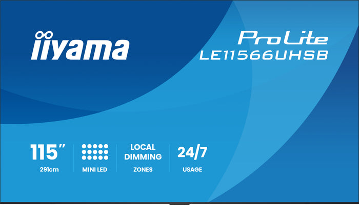 iiyama ProLite LE11566UHSB-B1AG 115" 4K Ultra HD Digital Signage Display Digital Signage Display iiyama