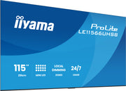 iiyama ProLite LE11566UHSB-B1AG 115" 4K Ultra HD Digital Signage Display Digital Signage Display iiyama