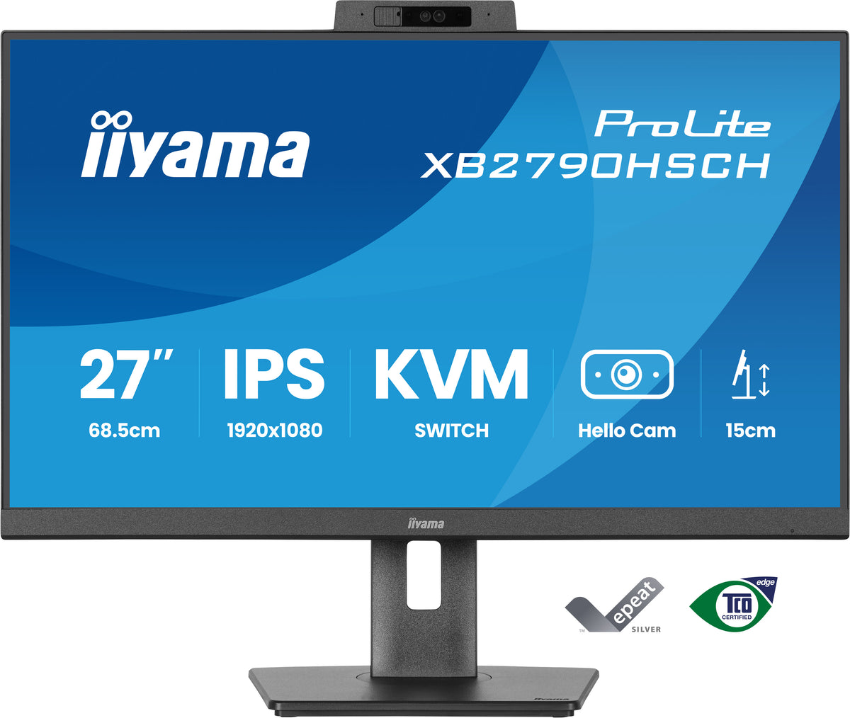 iiyama ProLite XB2790HSCH-B1 27" 120Hz 3ms Full HD Desktop Monitor with Windows Hello Camera Desktop Monitor iiyama