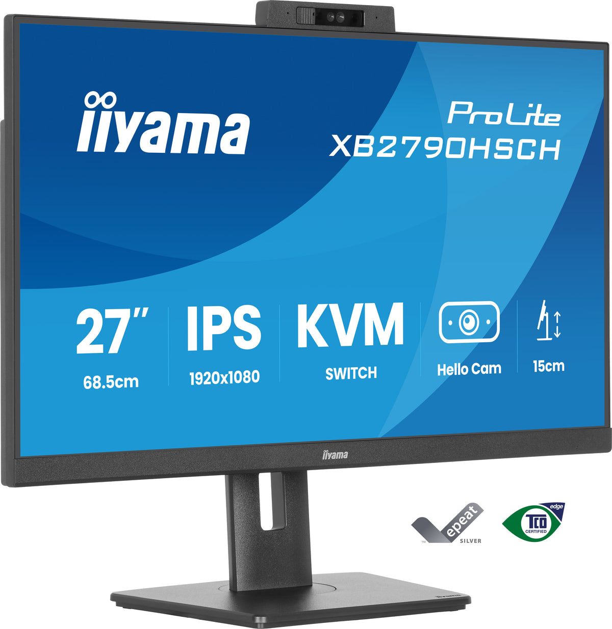 iiyama ProLite XB2790HSCH-B1 27" 120Hz 3ms Full HD Desktop Monitor with Windows Hello Camera Desktop Monitor iiyama