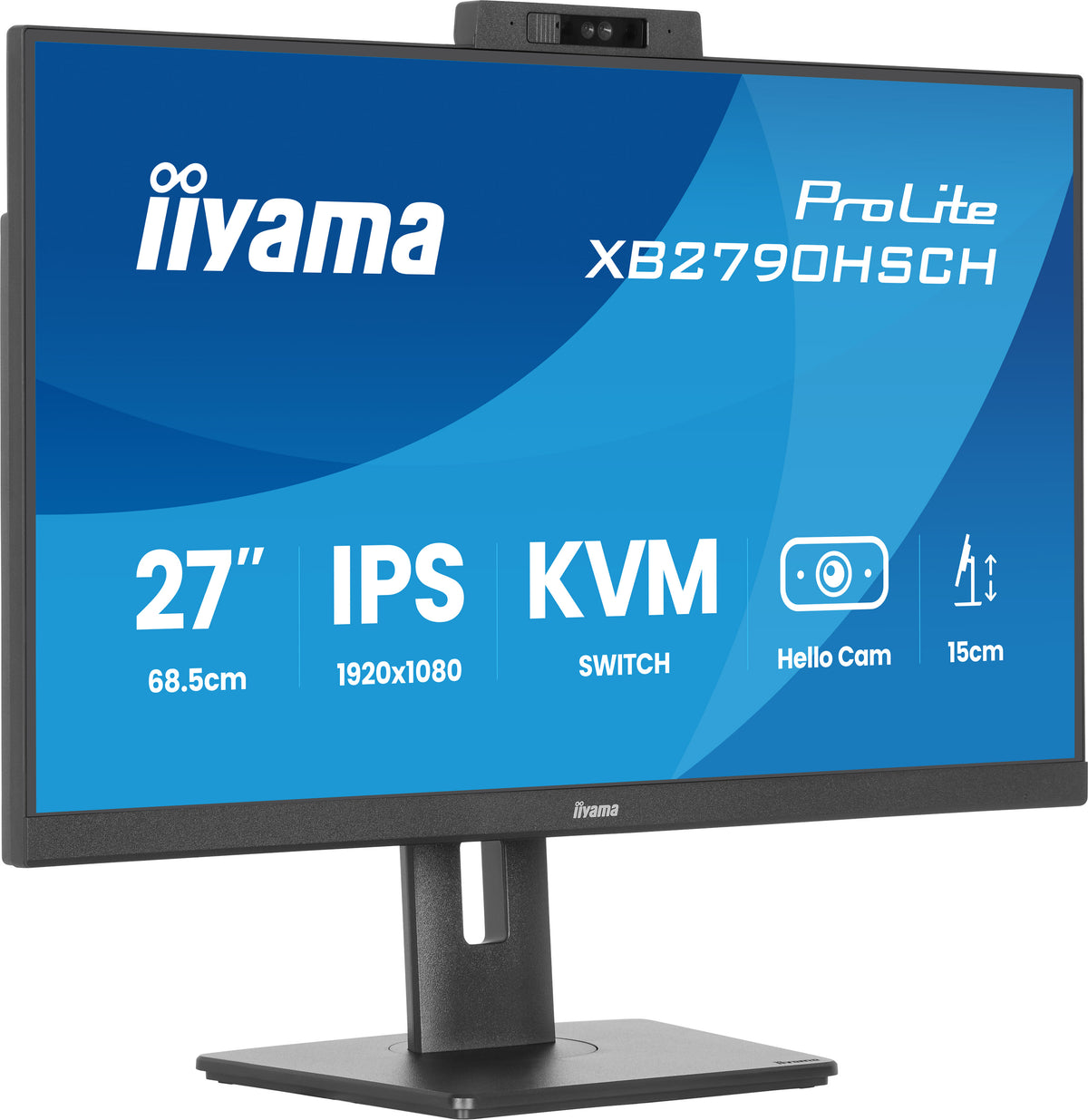 iiyama ProLite XB2790HSCH-B1 27" 120Hz 3ms Full HD Desktop Monitor with Windows Hello Camera Desktop Monitor iiyama