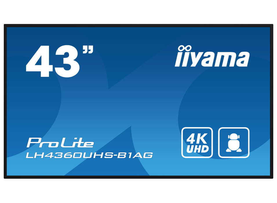 iiyama ProLite LH4360UHS-B1AG 43" 4K UHD Professional Digital Signage Display iiyama Large Format Displays iiyama