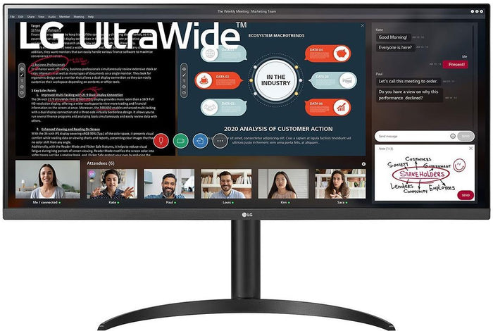 LG 34WP550 34" 21:9 UltraWide™ Full HD 75Hz IPS Monitor with AMD FreeSync™ Desktop Monitor LG