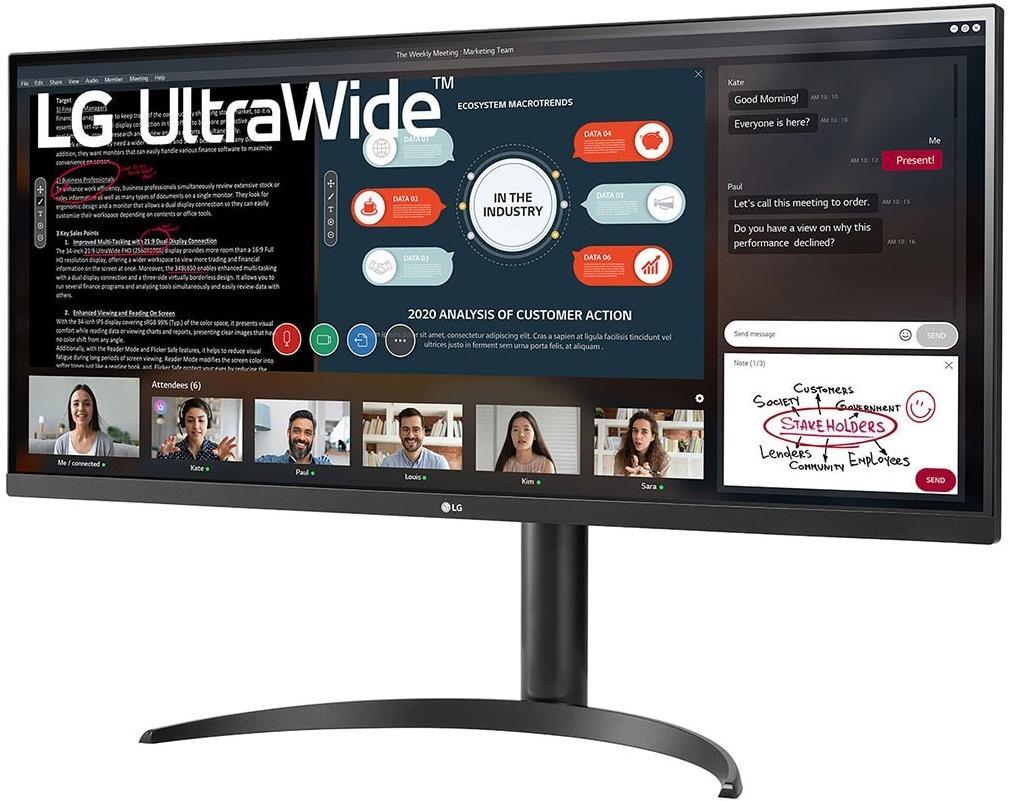 LG 34WP550 34" 21:9 UltraWide™ Full HD 75Hz IPS Monitor with AMD FreeSync™ Desktop Monitor LG