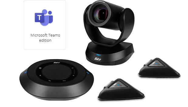 AVer VC520 Pro Teams Edition 1080P 12x Zoom USB Camera and Speaker Microphone Kit Video Conferencing System Aver