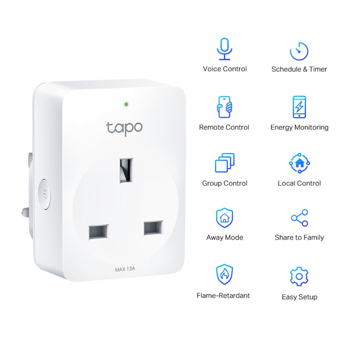 TP-Link Tapo Mini Smart Wi-Fi Socket Energy Monitoring - TAPO P110(2-PACK)