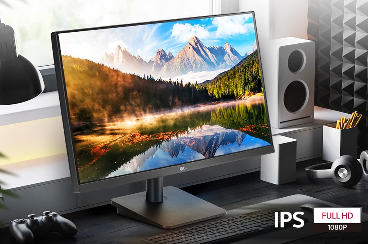 LG 24MP400P-B.BEK 23.8'' IPS Full HD Monitor with 3-Side Virtually Borderless Design Desktop Monitor LG