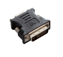 V7 DVI-I Male to VGA Female Adapter 1080P FHD Black - V7E2DVIIMVGAF-ADPTR