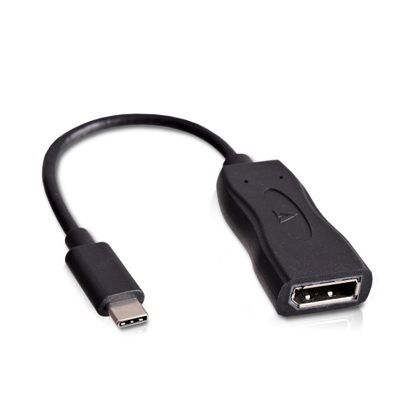 V7 USB-C Male to DisplayPort 1.2 Female 21.6 Gbps 4K UHD - V7UCDP-BLK-1E