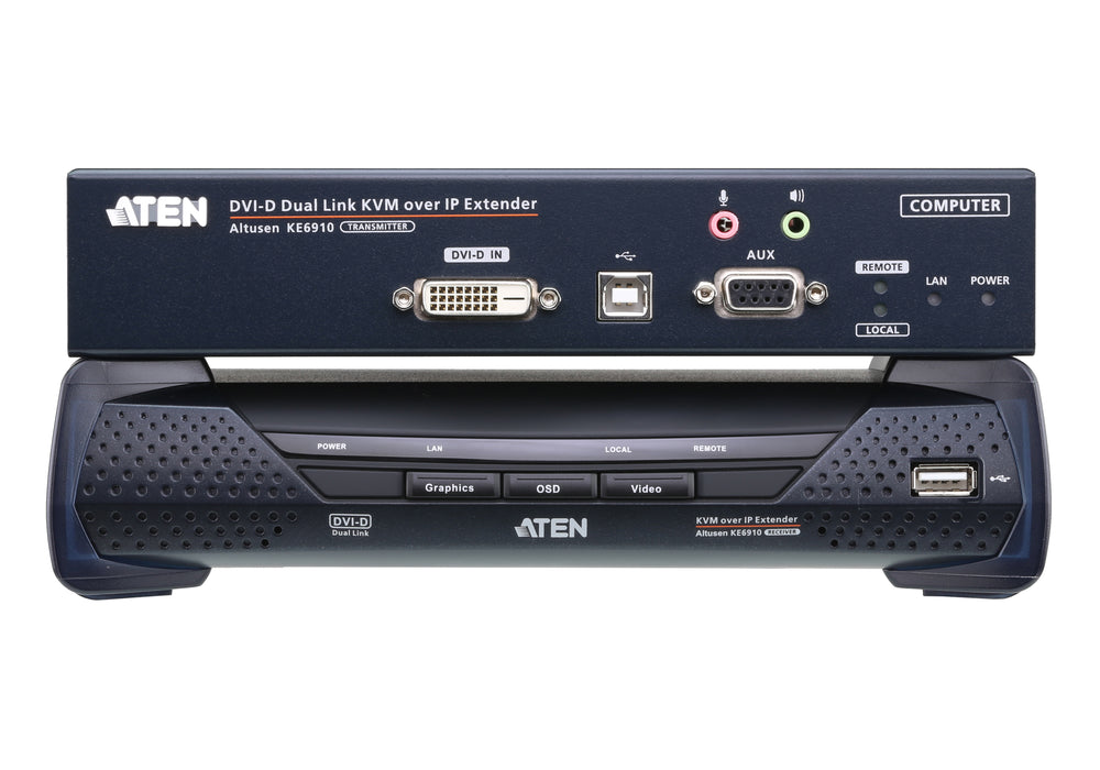 Aten 2K DVI-D Dual Link KVM over IP Extender | KE6910R-AX-E