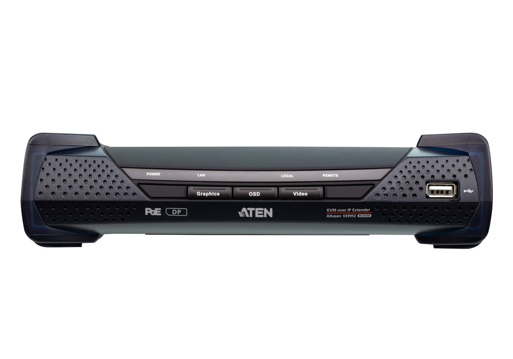 Aten 4K DisplayPort Single Display KVM over IP Receiver with PoE | KE9952R-AX