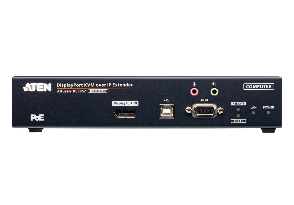 Aten 4K DisplayPort Single Display KVM over IP Transmitter with PoE | KE9952T-AX