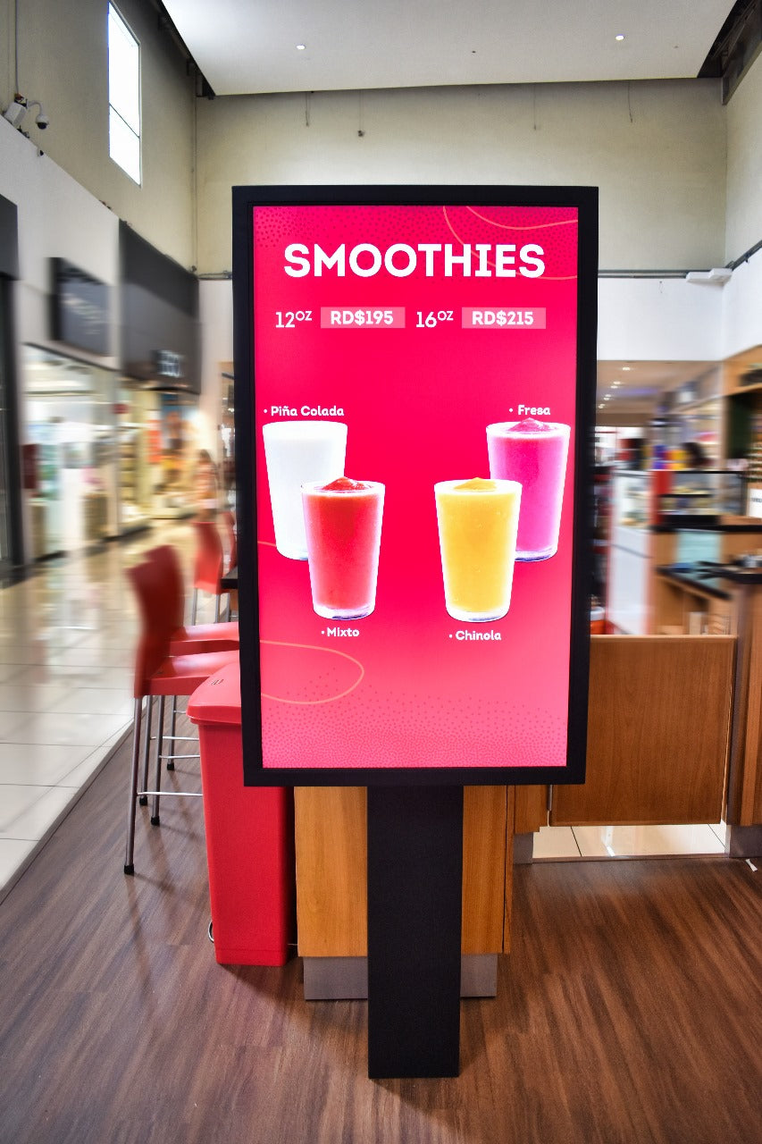 Multibrackets M Pro Series - Enclosure 65" Kiosk Black Signage Display Enclosures Multibrackets
