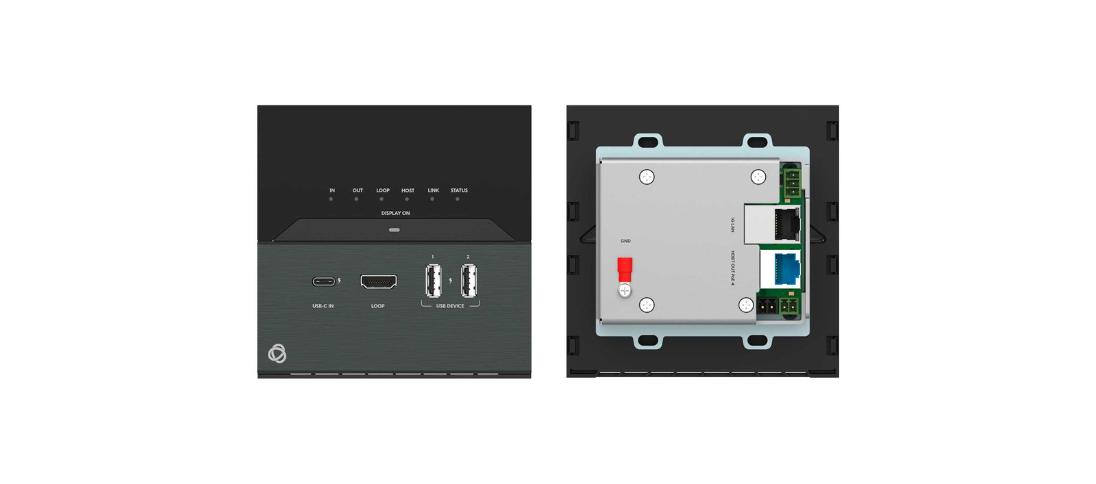 Kramer Electronics EXT3-C-XR-T 4K60 4:4:4 USB–C Wall–plate Transmitter with USB, Ethernet, RS–232, & IR over Extended–Reach HDBaseT 3.0 AV Extender Kramer