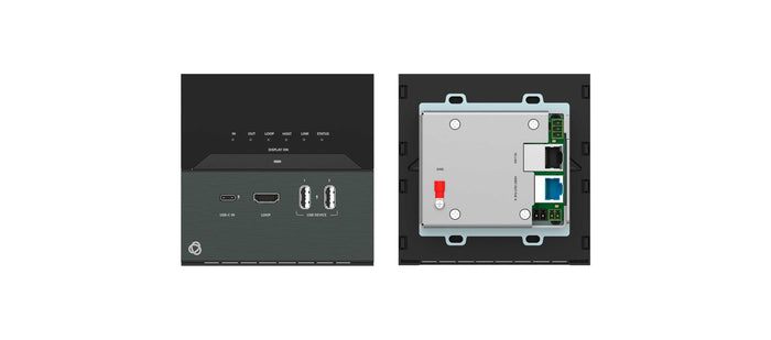 Kramer Electronics EXT3-C-XR-T 4K60 4:4:4 USB–C Wall–plate Transmitter with USB, Ethernet, RS–232, & IR over Extended–Reach HDBaseT 3.0 AV Extender Kramer