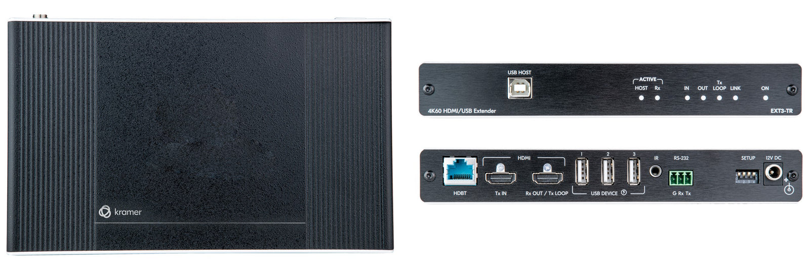 Kramer Electronics EXT3-TR 4K60 4:4:4 HDMI Extender with USB, RS–232 & IR over Long–Reach HDBaseT 3.0 AV Extender Kramer