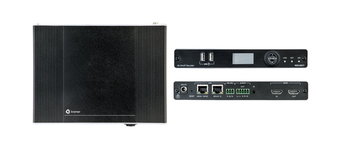 Kramer Electronics KDS-DEC7 High–Performance Highly–Scalable AVoIP Decoder Video Decoder Kramer
