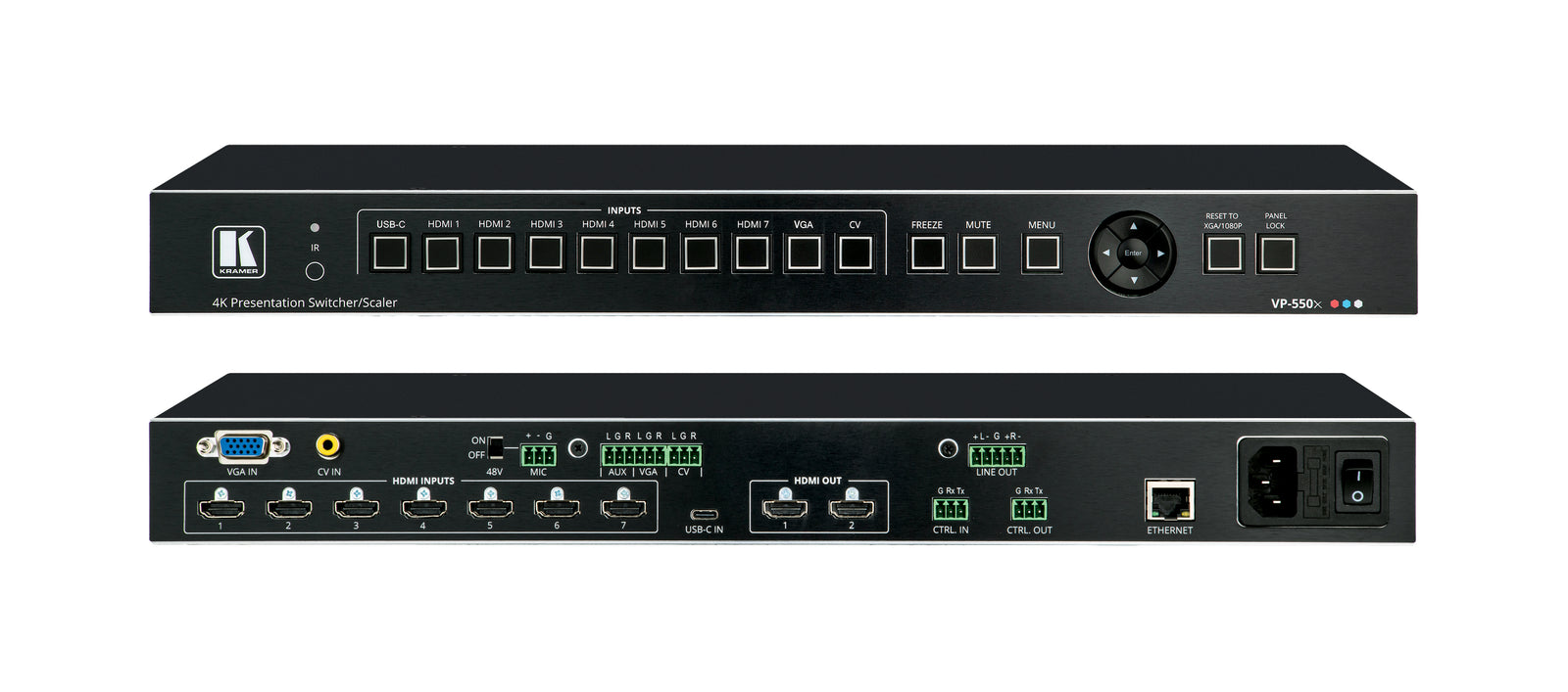Kramer Electronics VP-550X 10–Input 4K HDR HDMI Presentation Switcher/Scaler Video Switch Kramer