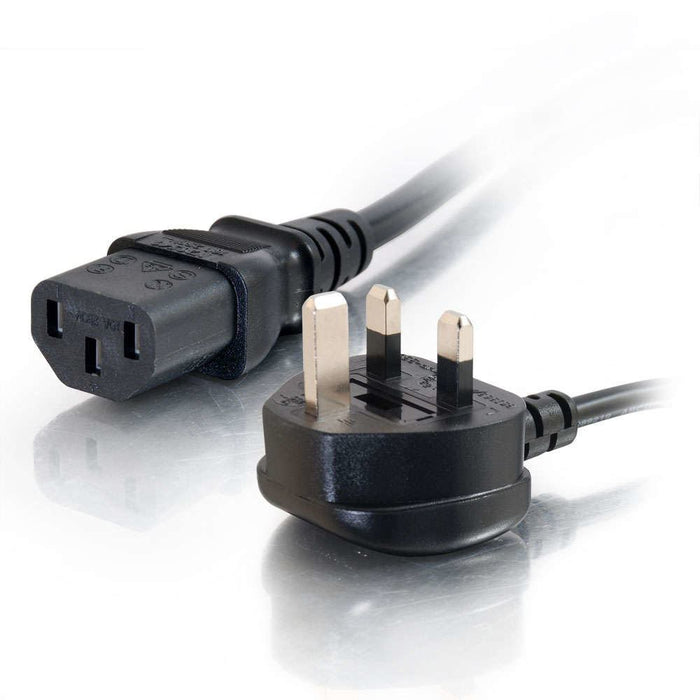 C2G CG88513 2m 16 AWG UK Power Cord (IEC320C13 to BS 1363) Power Cable C2G